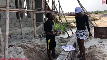 SACHET WATER SELLER FUCKED BY A LABOURER IN AN UNCOMPLETED BUILDING
